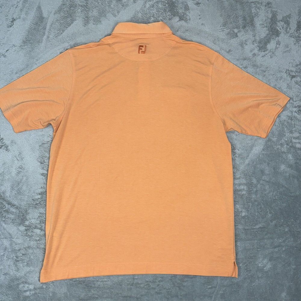 Footjoy Men's Athletic Fit Solid Pocket Golf Polo Shirt Size XL‎ Peach EUC - Picture 11 of 11
